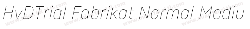 HvDTrial Fabrikat Normal Medium字体转换